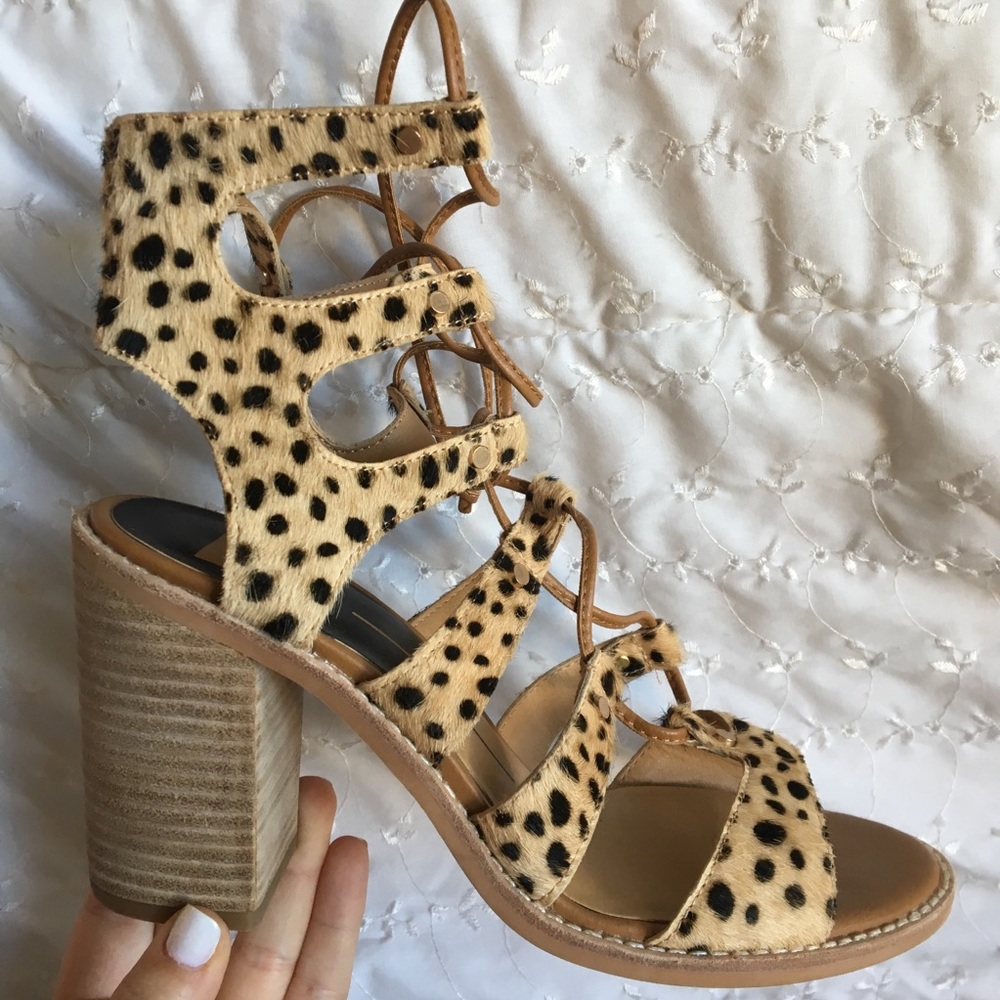 Dolce Vita Leopard Lace up Heel